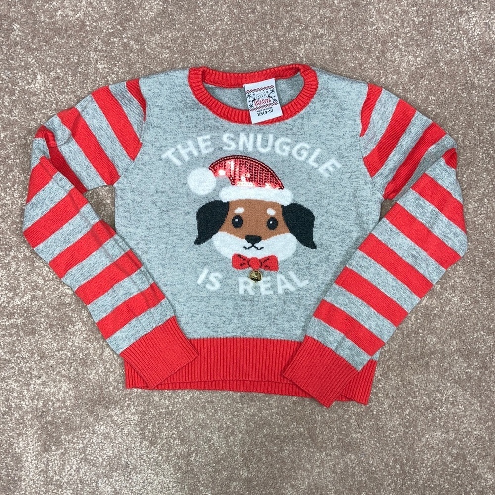 Well worn brand xmas dog sweater 4/5